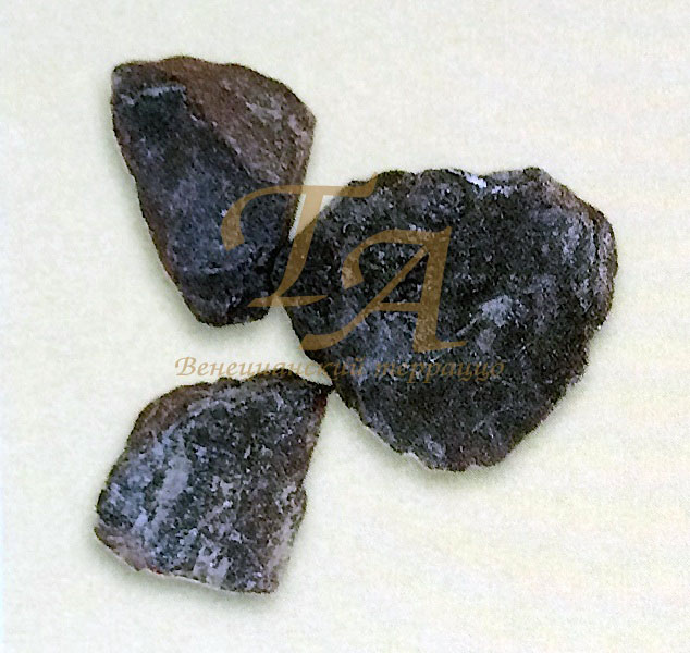 Пример мраморного наполнителя Черный мрамор острова Изео